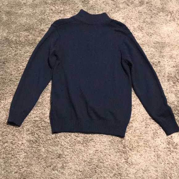 HAGGAR. XXL/EEG BLUE SWEATER 3/4 zipp up - Picture 3 of 4